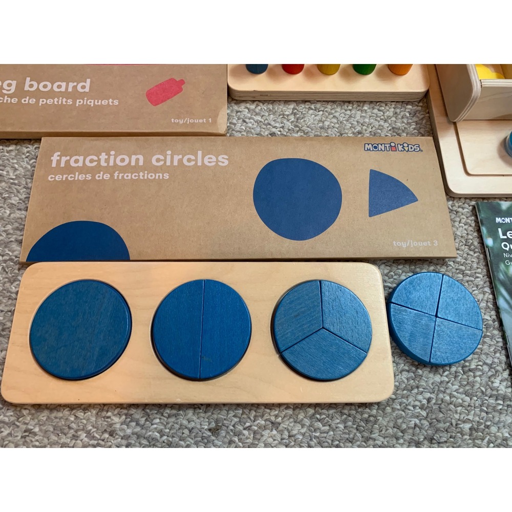 Monti Kids Level 8 Montessori Wooden Toy Set 21+ Months Incomplete Sensory Play - Picture 3 of 12